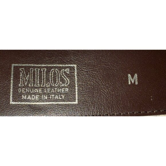 Genuine Leather Belt SZ Medium Italy Crocodile Brown‎ Gold  Statement Glam Rock - Picture 4 of 6